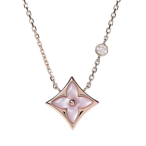 lv pink diamond necklace|louis vuitton pink gold pendant.